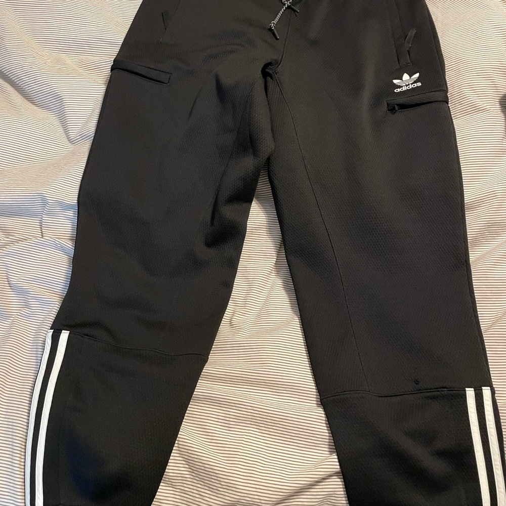 Adidas Men's Black 3-Stripes Jogger Sweatpants